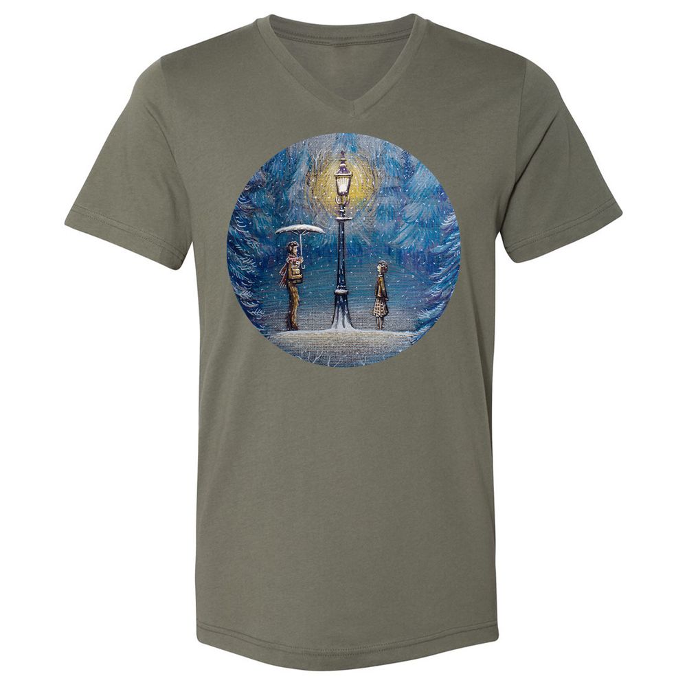 Unisex V-Neck T-Shirt - SWF6ENT3 - Military Green - 10