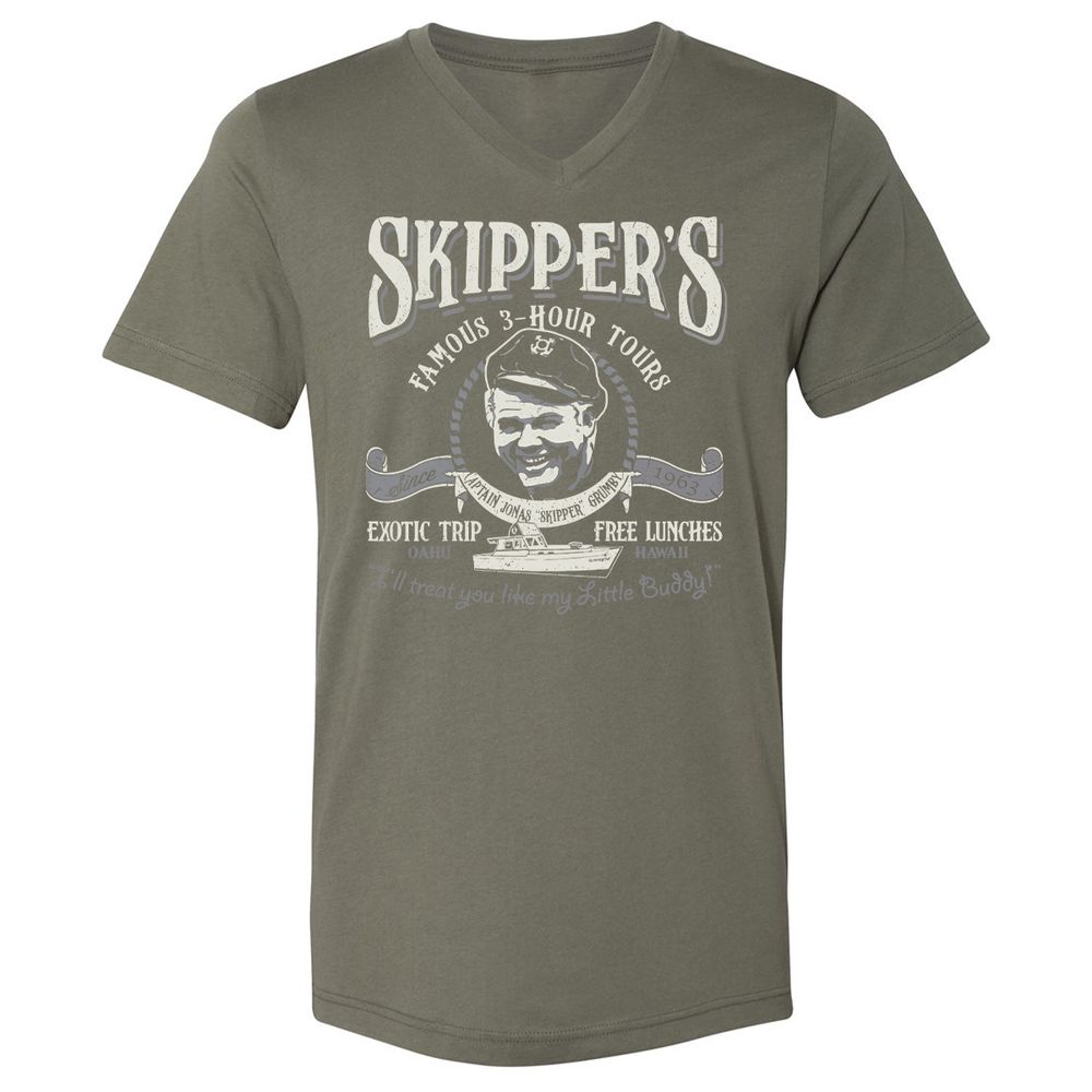 Unisex V-Neck T-Shirt - J5RN1BFE - Military Green - 10