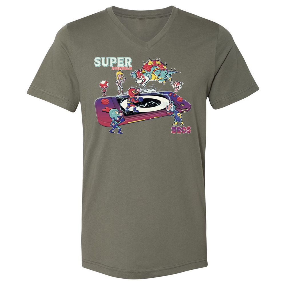 Unisex V-Neck T-Shirt - 8TKV3GJQ - Military Green - 10