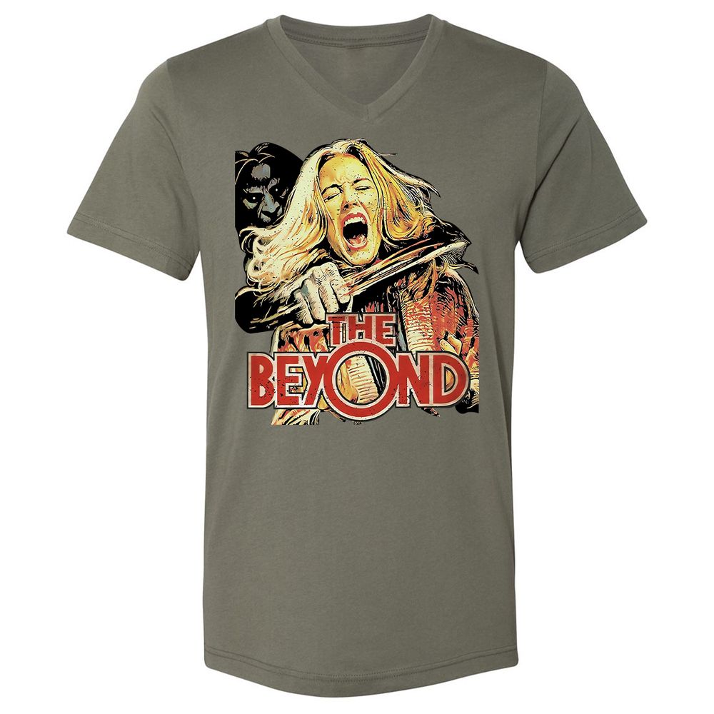 Unisex V-Neck T-Shirt - RG6HHAHZ - Military Green - 10