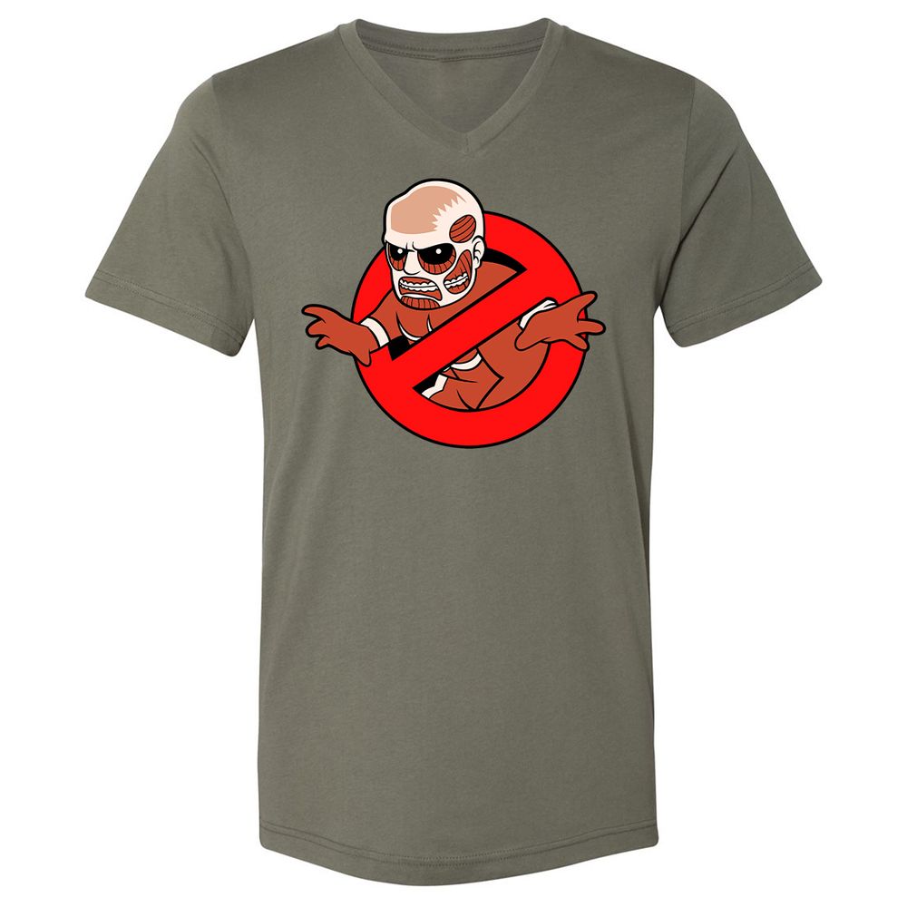 Unisex V-Neck T-Shirt - M5MQYZ7T - Military Green - 10