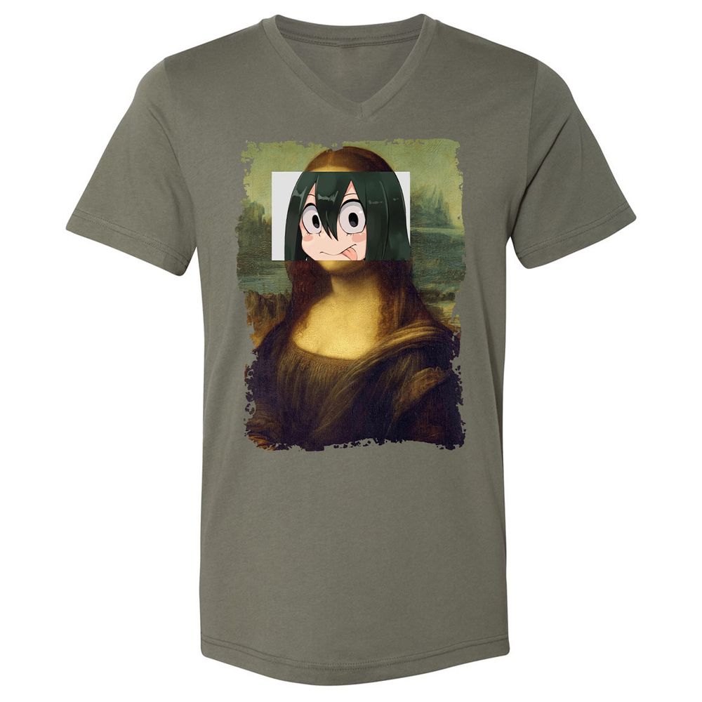 Unisex V-Neck T-Shirt - 98CW6DN1 - Military Green - 10