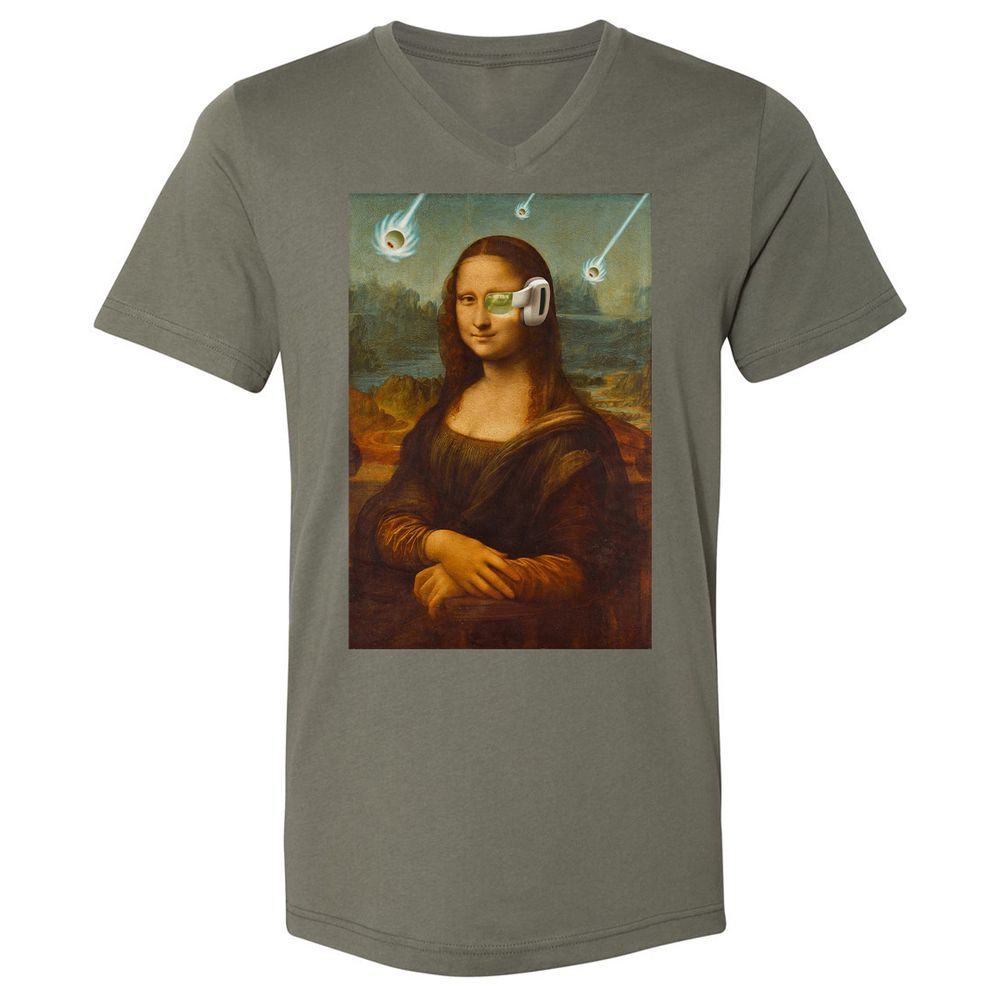 Unisex V-Neck T-Shirt - 8N4M8MJP - Military Green - 10