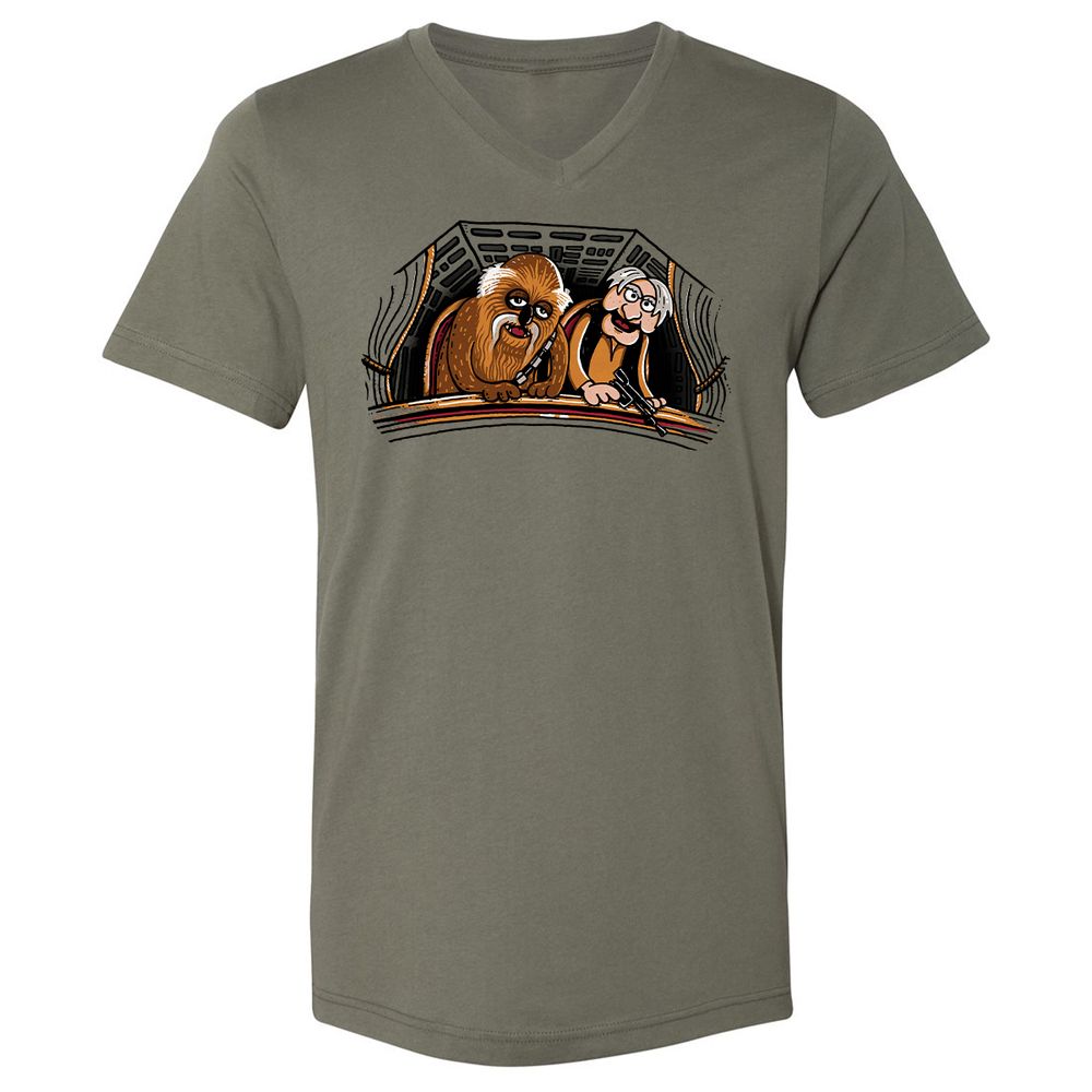 Unisex V-Neck T-Shirt - R3ASTY1R - Military Green - 10