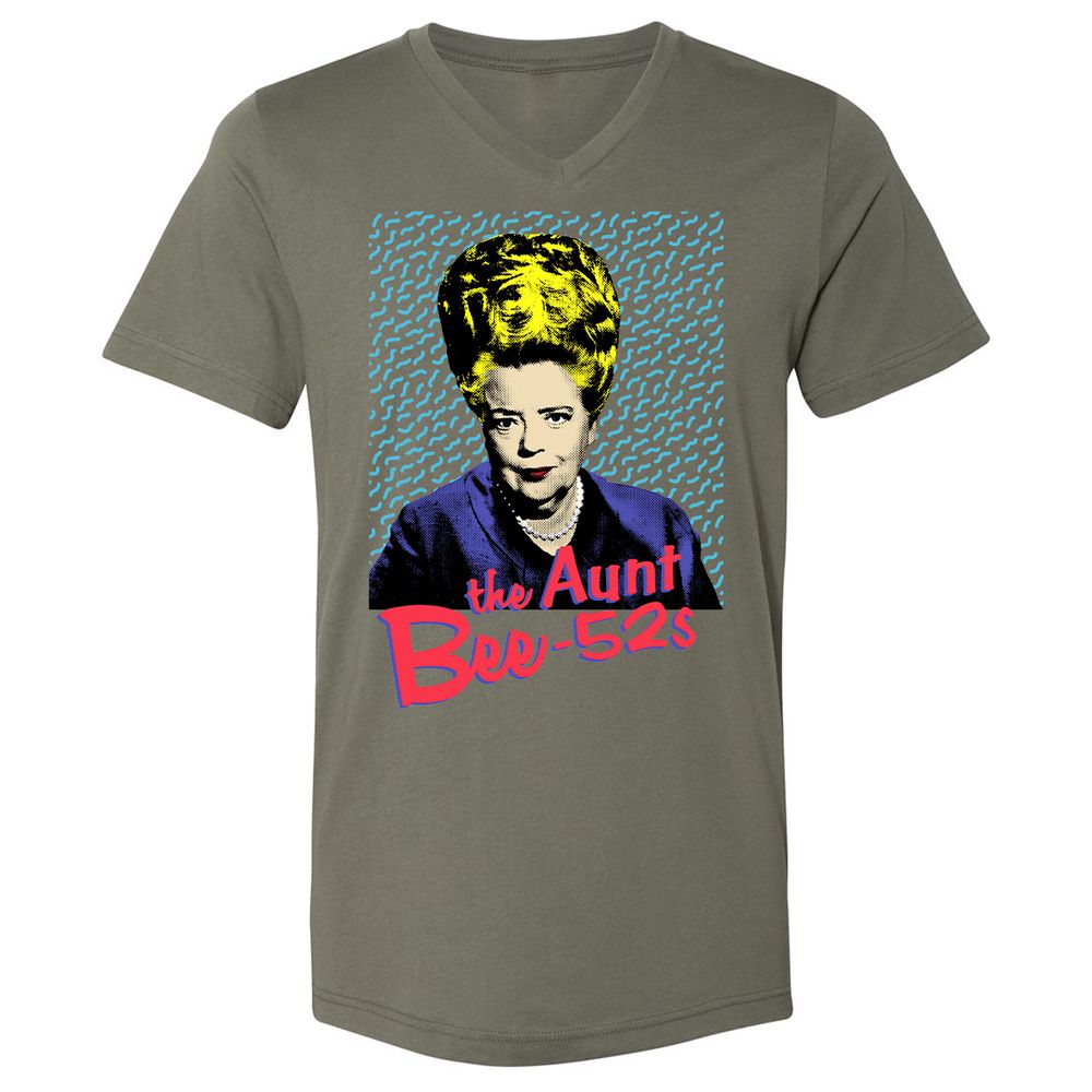 Unisex V-Neck T-Shirt - EGYY3W8Q - Military Green - 10