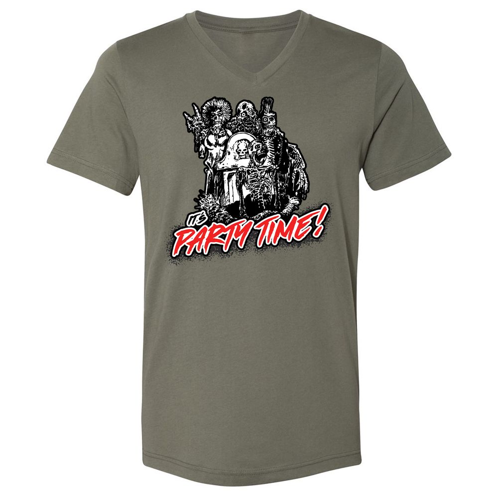 Unisex V-Neck T-Shirt - 7N3BMNV9 - Military Green - 10