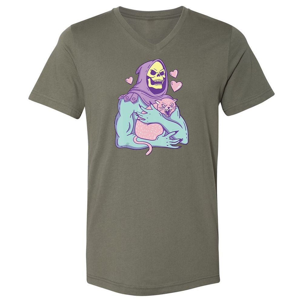 Unisex V-Neck T-Shirt - A3GSBGDK - Military Green - 10