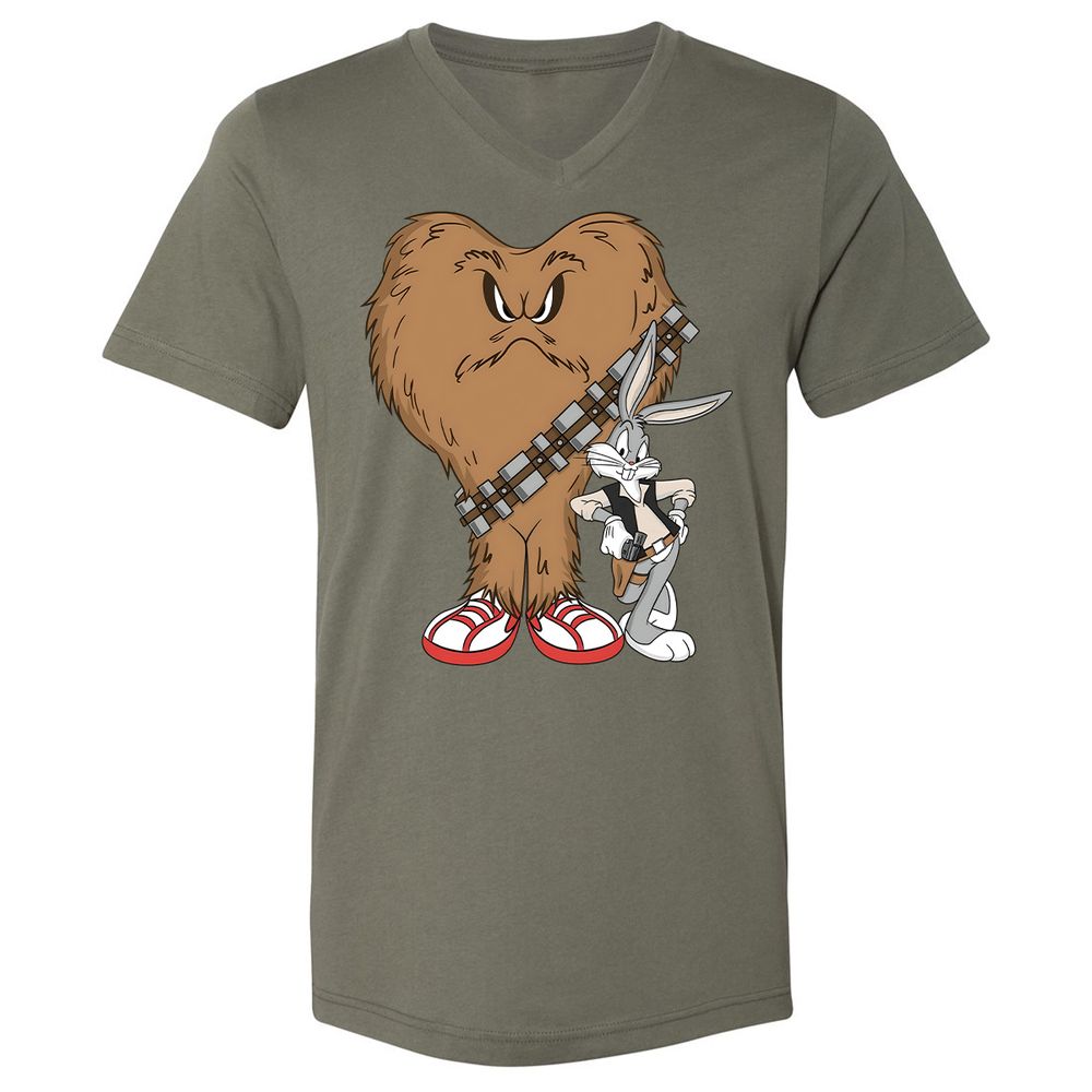 Unisex V-Neck T-Shirt - 5YDZ7H2L - Military Green - 10