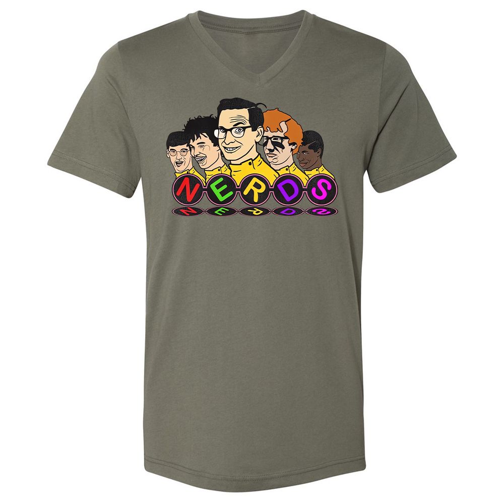 Unisex V-Neck T-Shirt - 72EFL3T2 - Military Green - 10