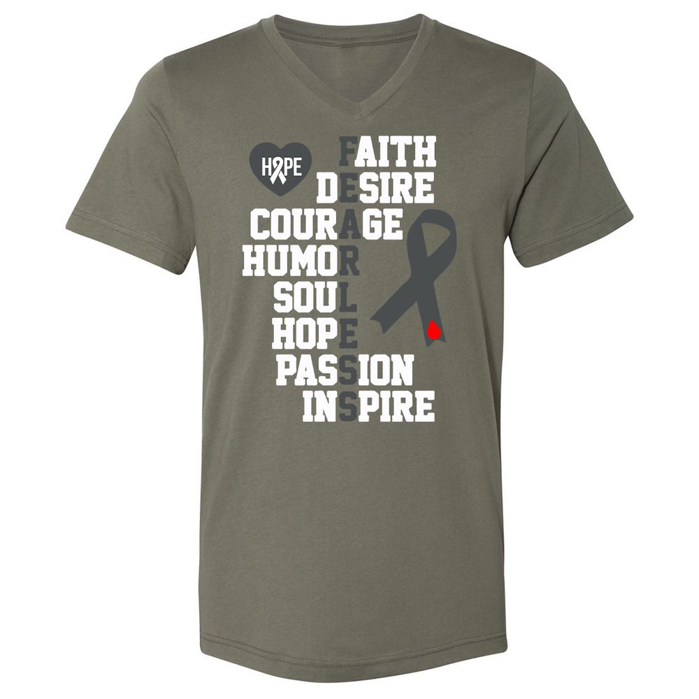 Unisex V-Neck T-Shirt - 6TN3R8AU - Military Green - 10