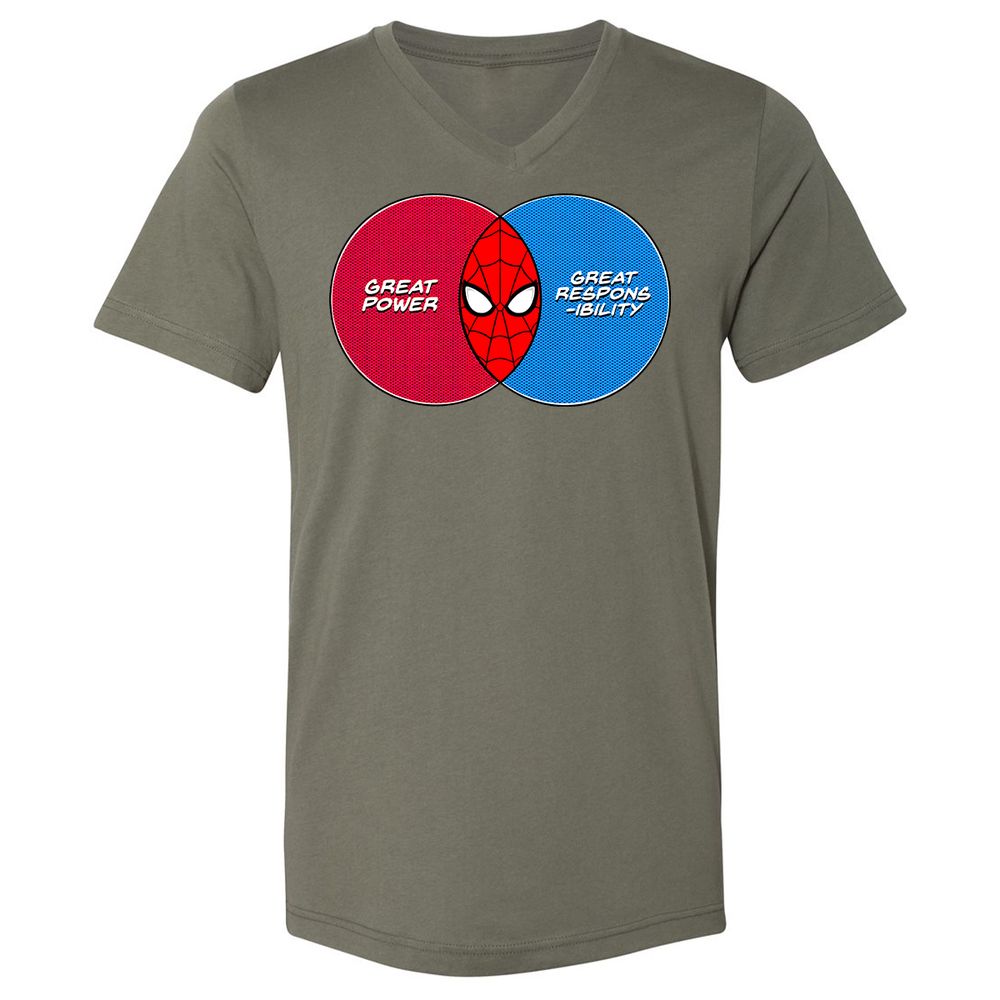 Unisex V-Neck T-Shirt - CLXW9Q4P - Military Green - 10