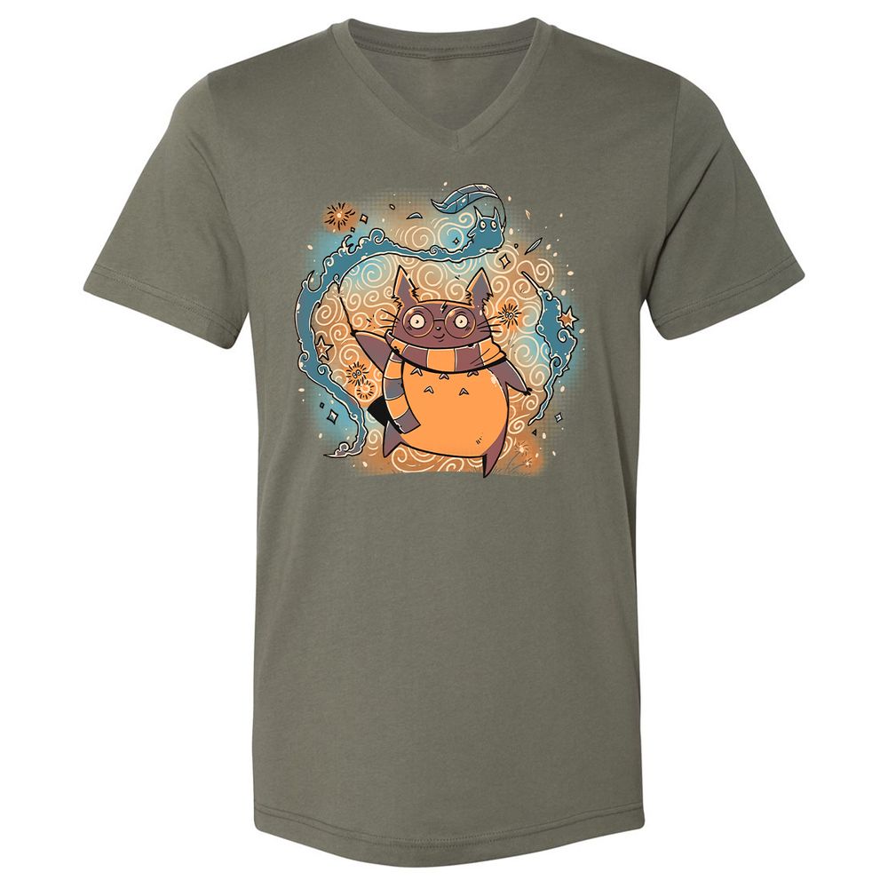 Unisex V-Neck T-Shirt - 5K4QAN57 - Military Green - 10