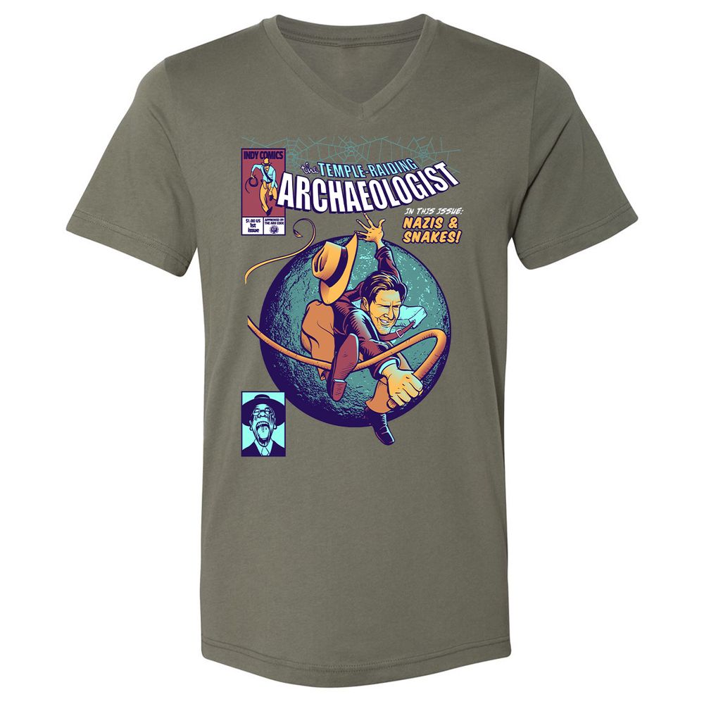 Unisex V-Neck T-Shirt - BNNYYSX8 - Military Green - 10