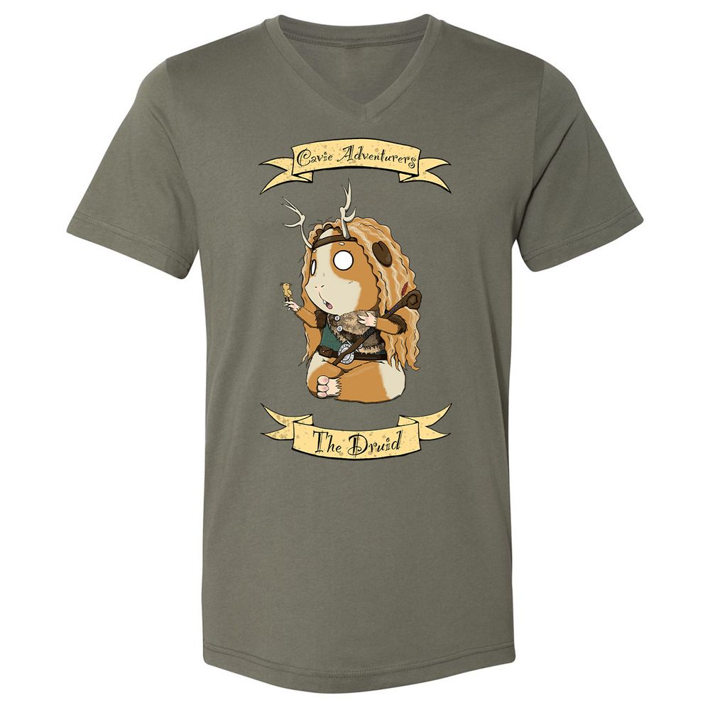 Unisex V-Neck T-Shirt - AG9UHTPF - Military Green - 10