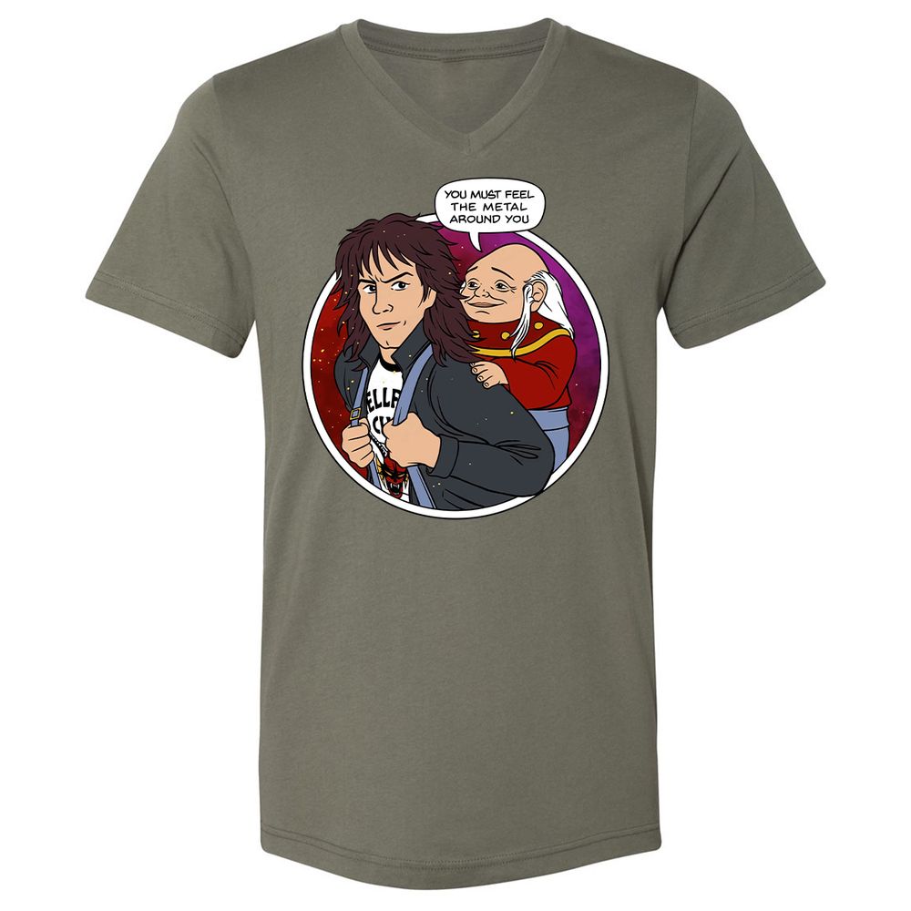 Unisex V-Neck T-Shirt - ZWSC5BEV - Military Green - 10