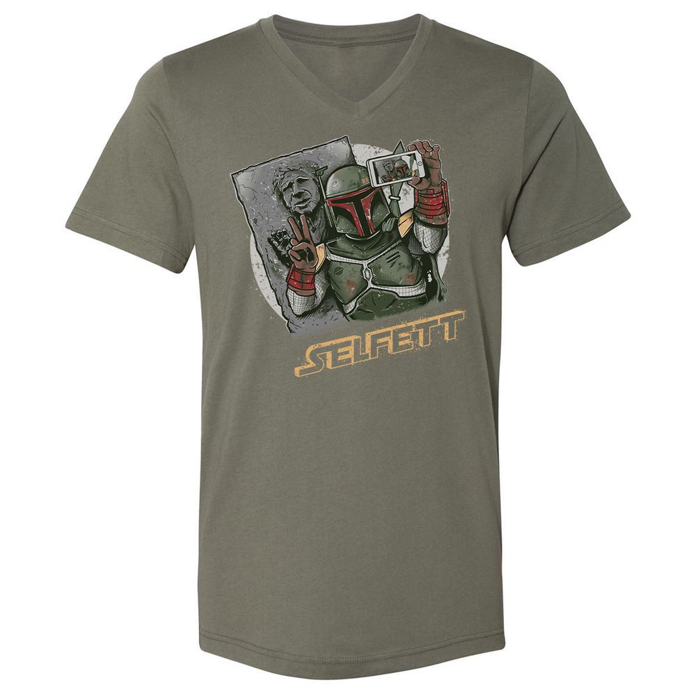 Unisex V-Neck T-Shirt - B76PHC24 - Military Green - 10