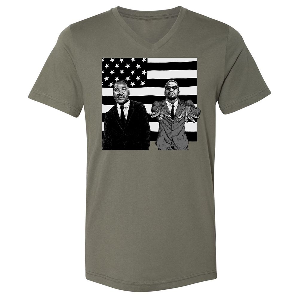 Unisex V-Neck T-Shirt - AVUN24JG - Military Green - 10
