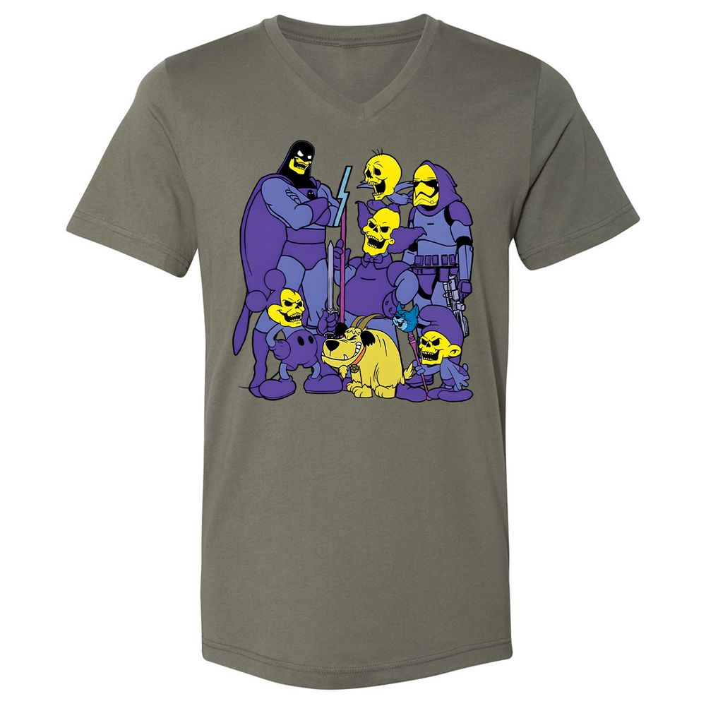 Unisex V-Neck T-Shirt - Y1G2K1KQ - Military Green - 10