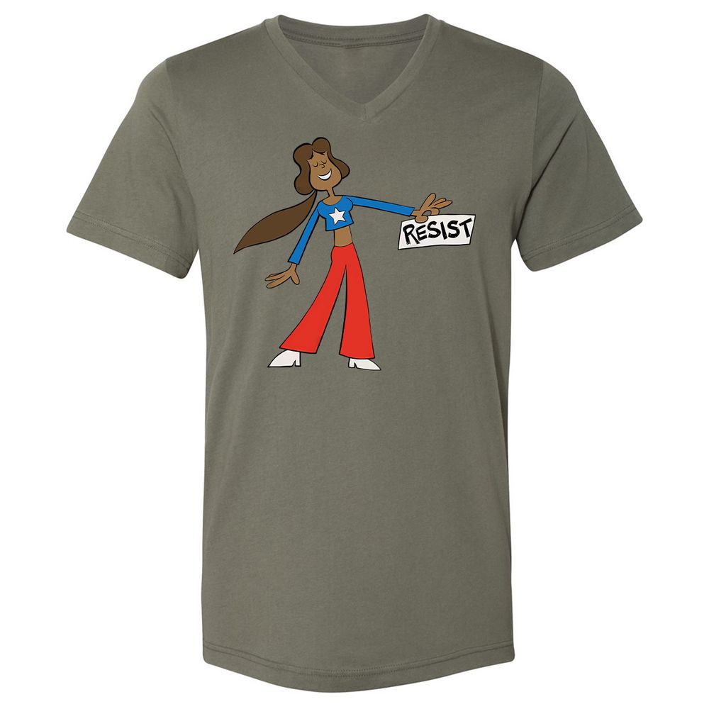 Unisex V-Neck T-Shirt - PWAZPWNF - Military Green - 10