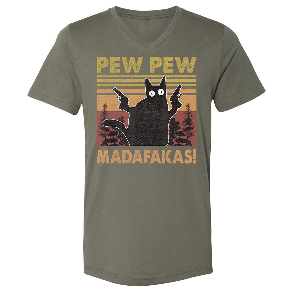 Unisex V-Neck T-Shirt - DM5L7SKW - Military Green - 10