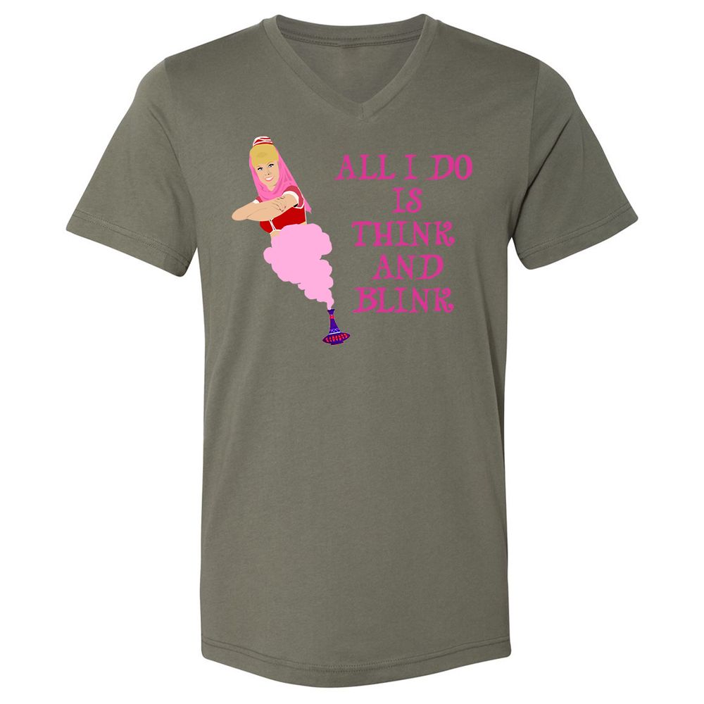Unisex V-Neck T-Shirt - HYNWL7JP - Military Green - 10