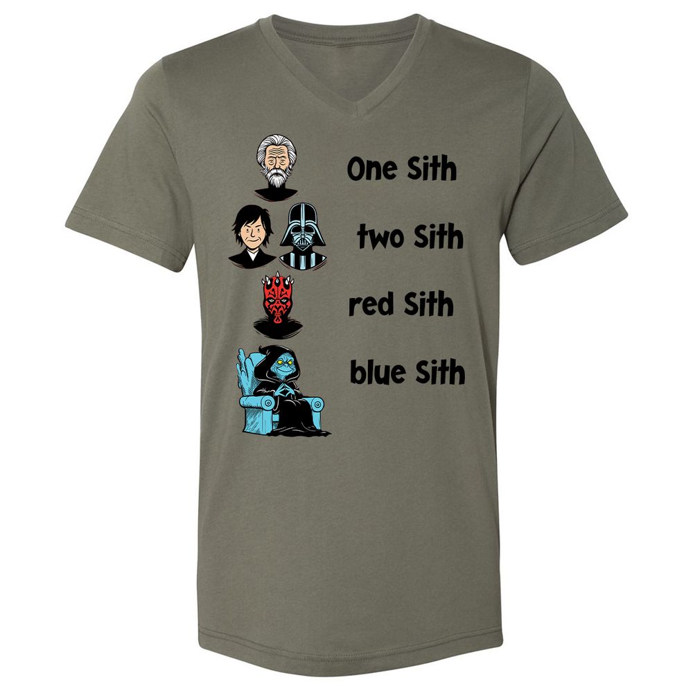 Unisex V-Neck T-Shirt - SV2YJG8X - Military Green - 10