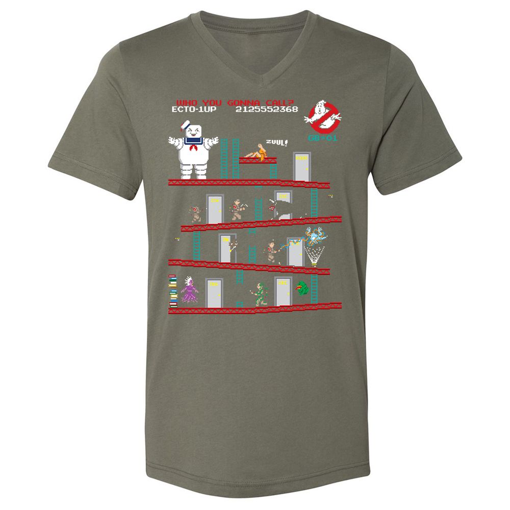 Unisex V-Neck T-Shirt - QUD3YU4T - Military Green - 10