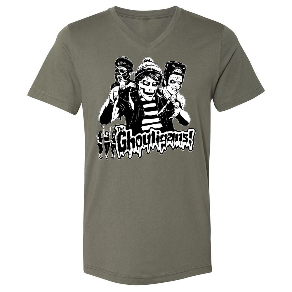 Unisex V-Neck T-Shirt - 8Z9AL7SD - Military Green - 10