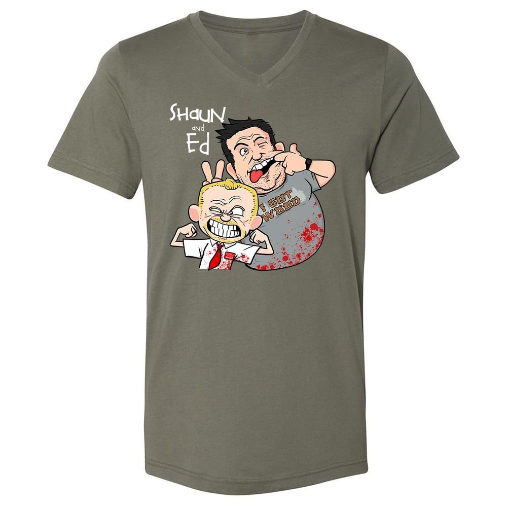 Unisex V-Neck T-Shirt - GMFDQZTN - Military Green - 10