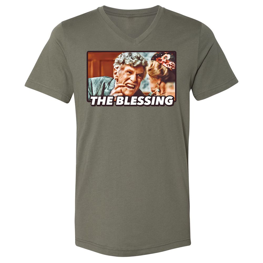 Unisex V-Neck T-Shirt - YUWQZRU8 - Military Green - 10