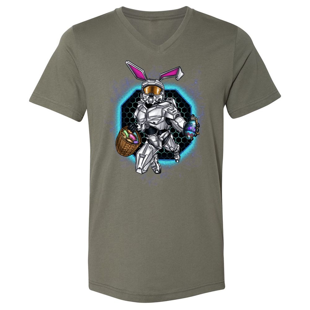 Unisex V-Neck T-Shirt - 5DMH6M6Y - Military Green - 10