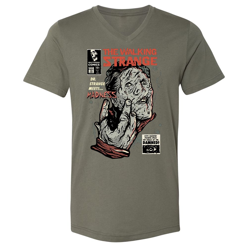 Unisex V-Neck T-Shirt - 4YK7WBK8 - Military Green - 10