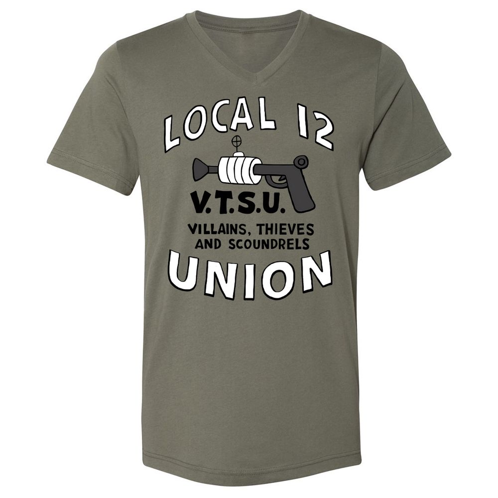 Unisex V-Neck T-Shirt - 9Z258ZLV - Military Green - 10