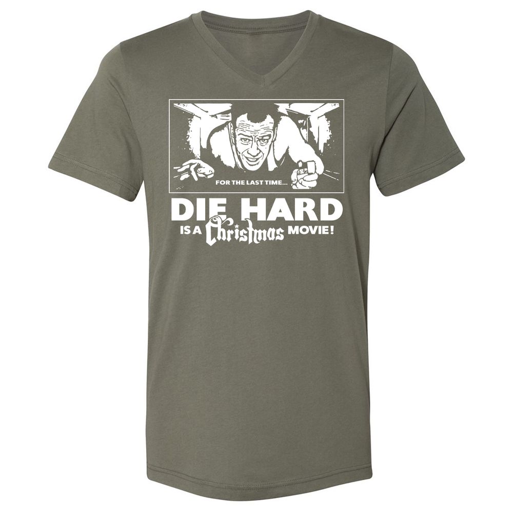 Unisex V-Neck T-Shirt - HDZBUXF8 - Military Green - 10