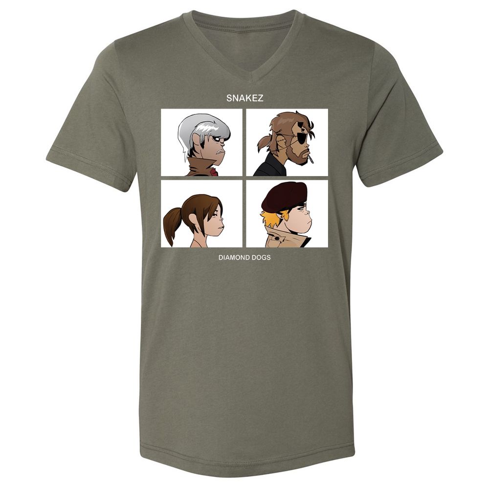 Unisex V-Neck T-Shirt - WNNAP6TC - Military Green - 10