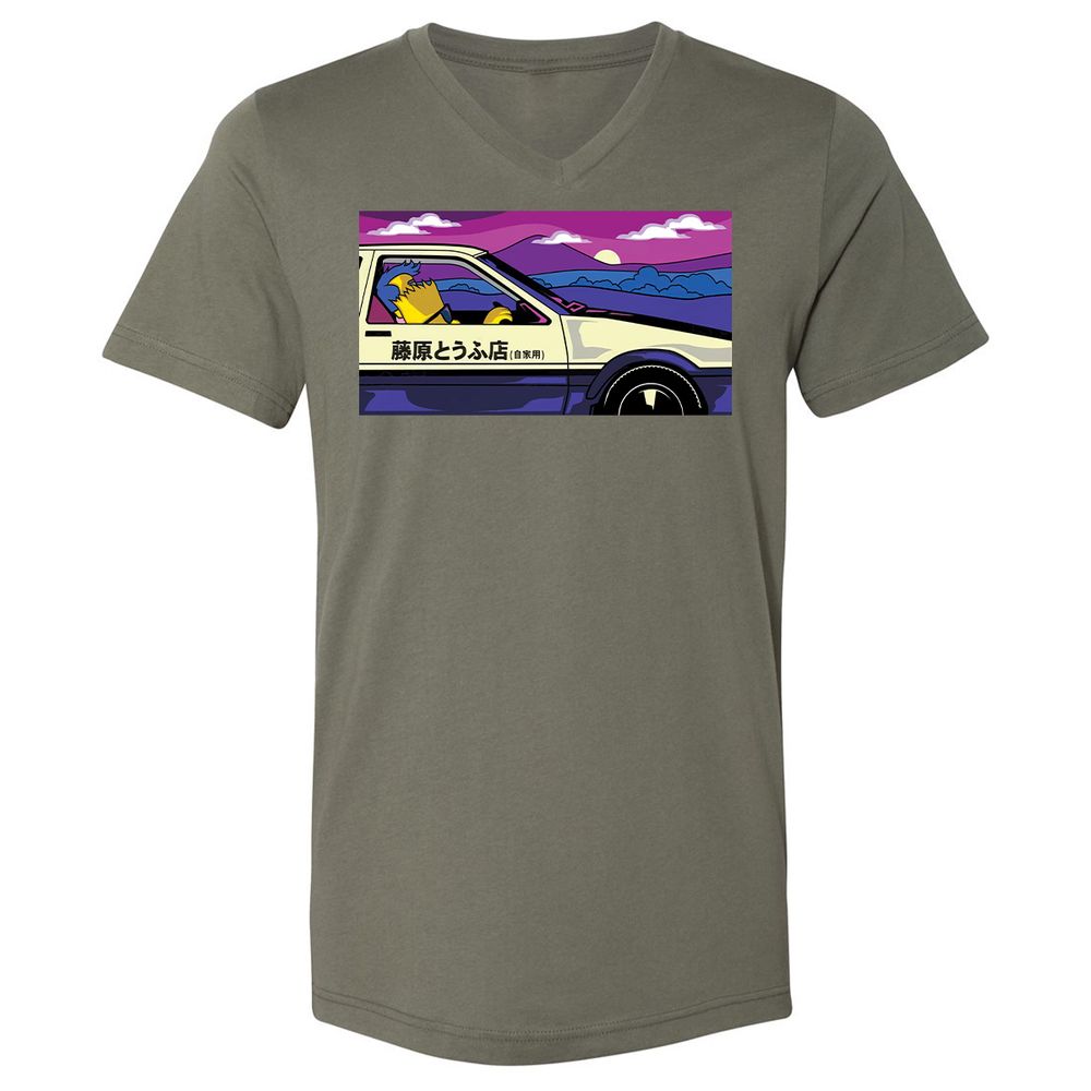 Unisex V-Neck T-Shirt - RKTEVZNB - Military Green - 10