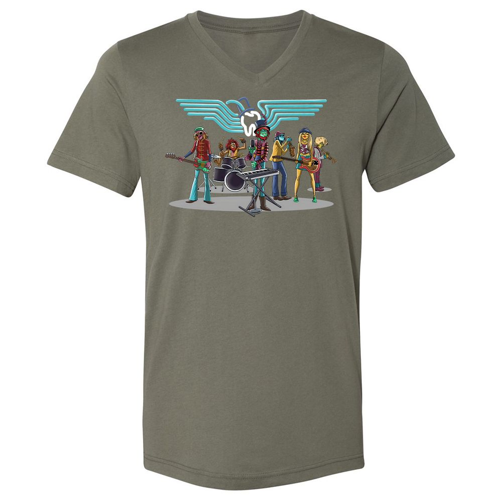 Unisex V-Neck T-Shirt - YMANJLA4 - Military Green - 10