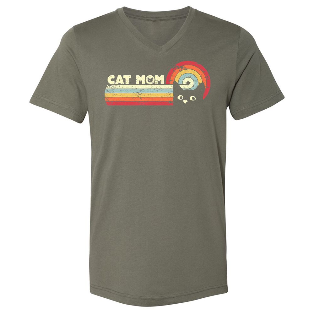 Unisex V-Neck T-Shirt - C5T6W88W - Military Green - 10