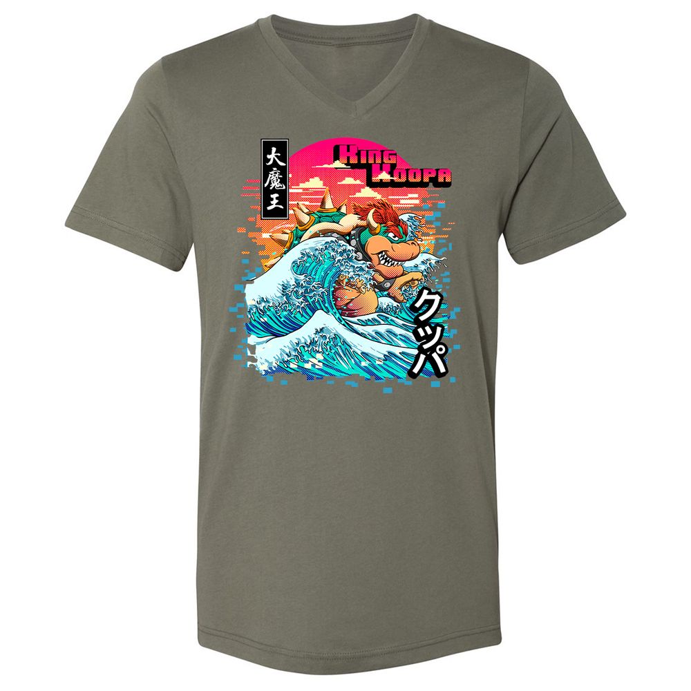 Unisex V-Neck T-Shirt - JNY1RHEM - Military Green - 10