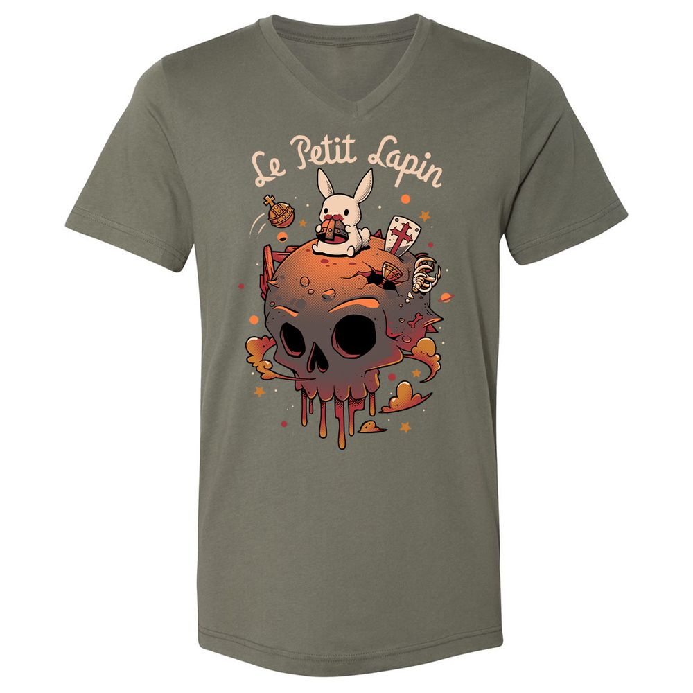 Unisex V-Neck T-Shirt - VDCDRJBV - Military Green - 10