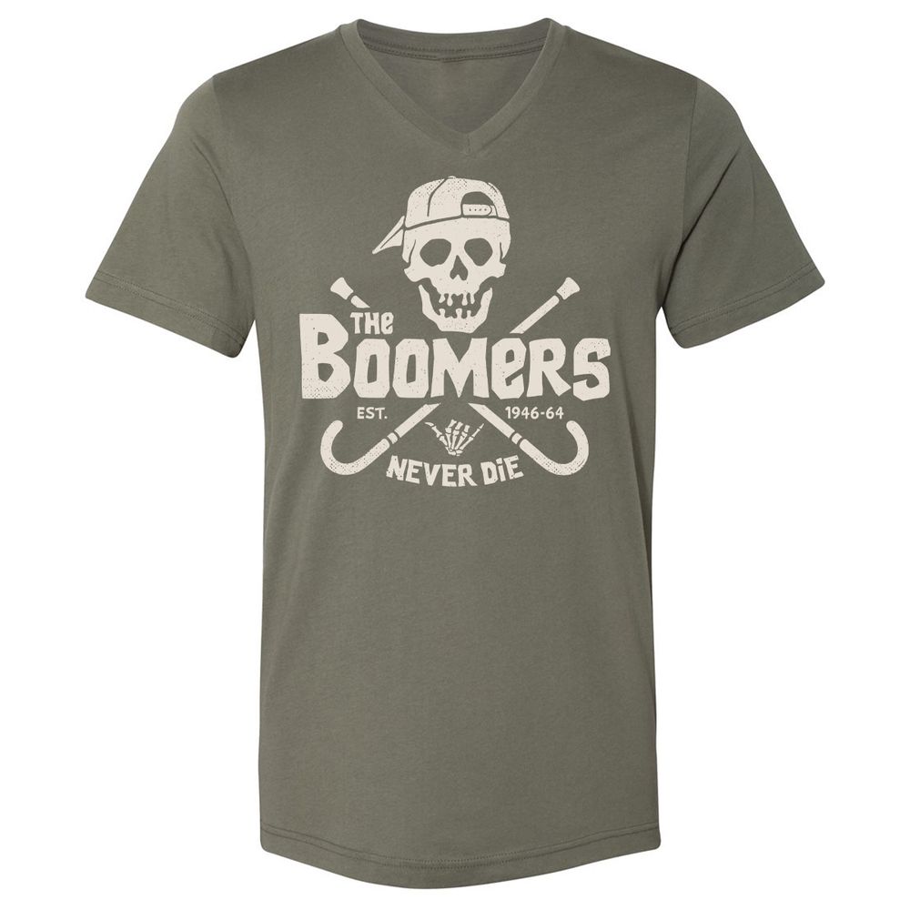 Unisex V-Neck T-Shirt - HS62EAC9 - Military Green - 10