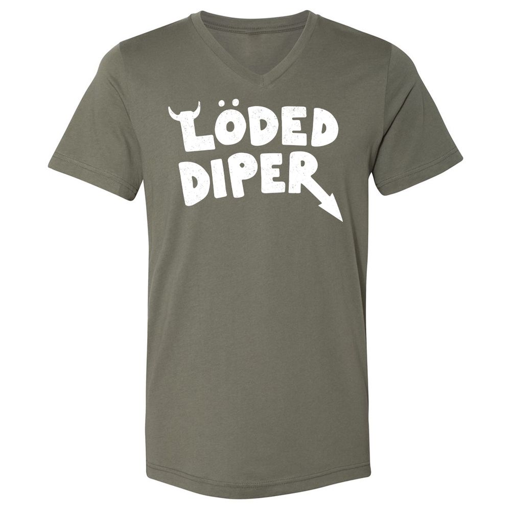 Unisex V-Neck T-Shirt - 1TWPBP3G - Military Green - 10