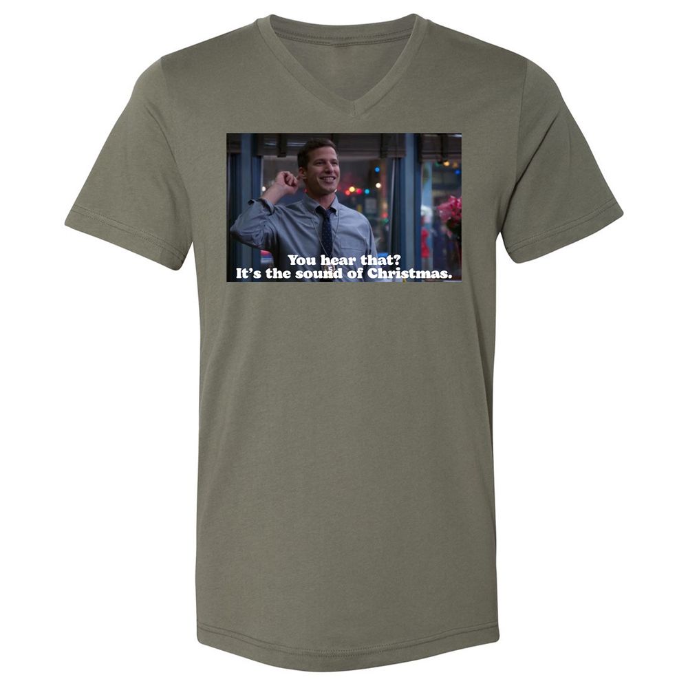 Unisex V-Neck T-Shirt - F5A8WEVX - Military Green - 10