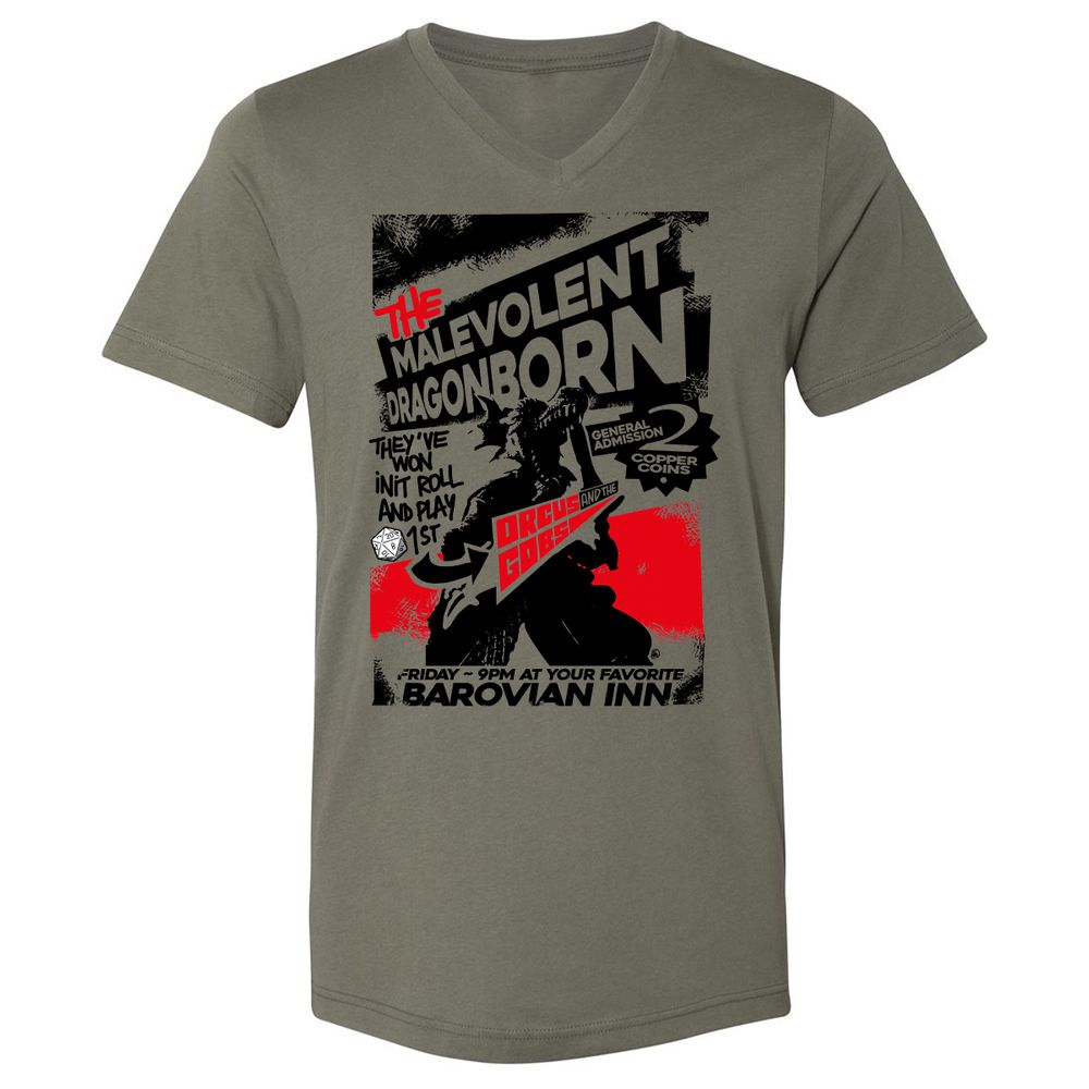 Unisex V-Neck T-Shirt - EXTQEXUG - Military Green - 10