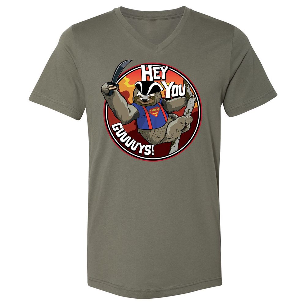 Unisex V-Neck T-Shirt - N3GXF7AU - Military Green - 10