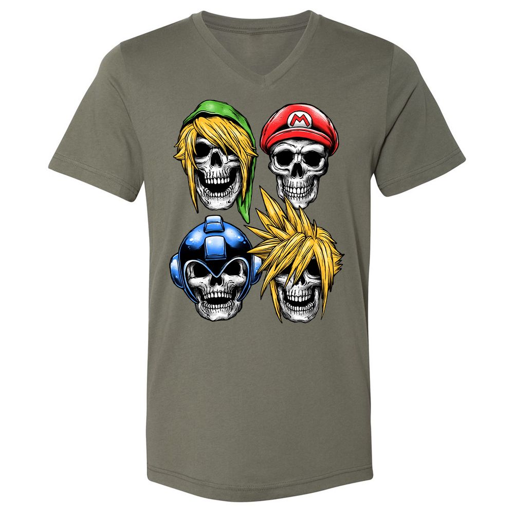 Unisex V-Neck T-Shirt - 5YHMC3LL - Military Green - 10