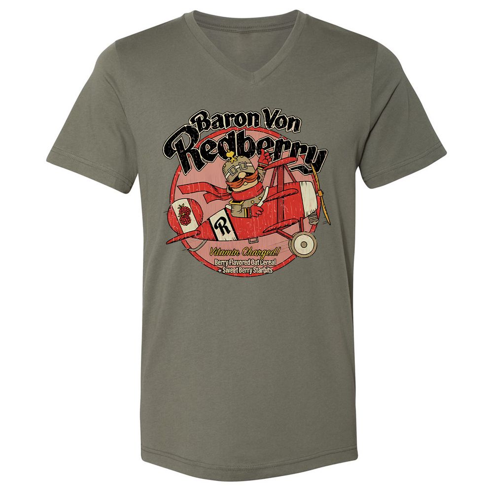 Unisex V-Neck T-Shirt - 1DW7PL7D - Military Green - 10