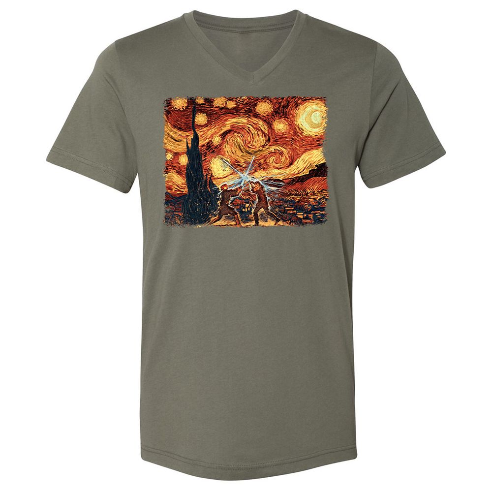 Unisex V-Neck T-Shirt - X2ZUSTTF - Military Green - 10