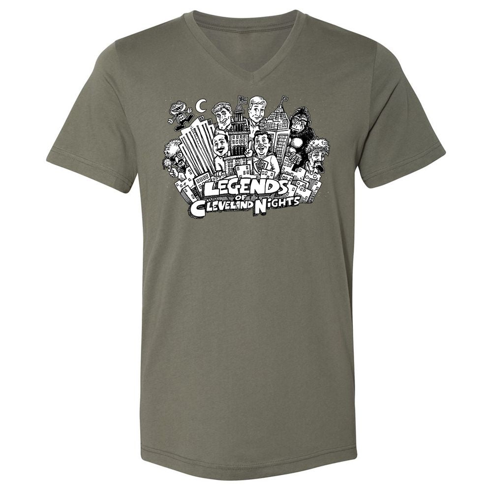 Unisex V-Neck T-Shirt - CF9N6H2R - Military Green - 10