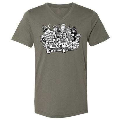 Unisex V-Neck T-Shirt - CF9N6H2R - Military Green - 10